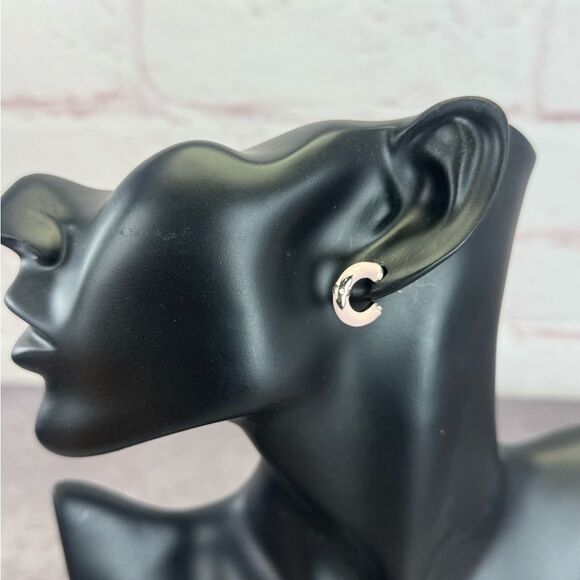 Louis Vuitton Pink Fleur Flower Star Silver Hoop Earrings - Picture 1 of 9